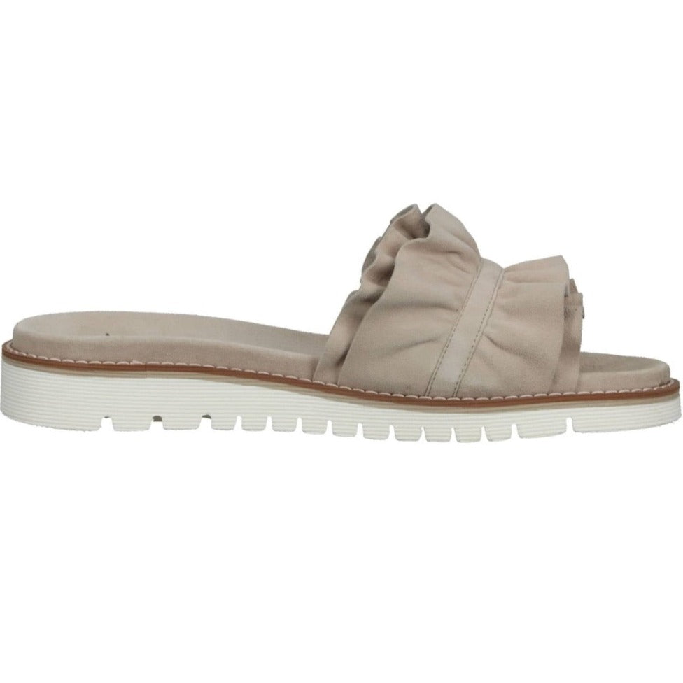 Dark Gray Ara Women's Keyes Slide Sandal Sand Kid Suede