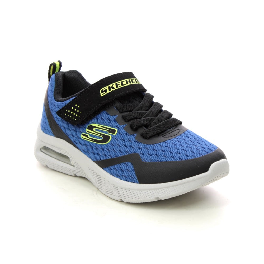 Light Gray Skechers Boys Microspec Max - Torvix Royal / Black