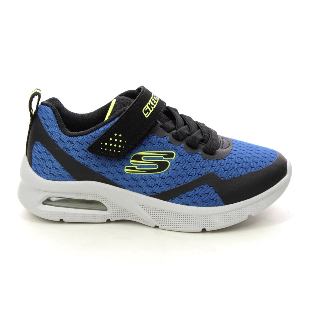 Light Gray Skechers Boys Microspec Max - Torvix Royal / Black