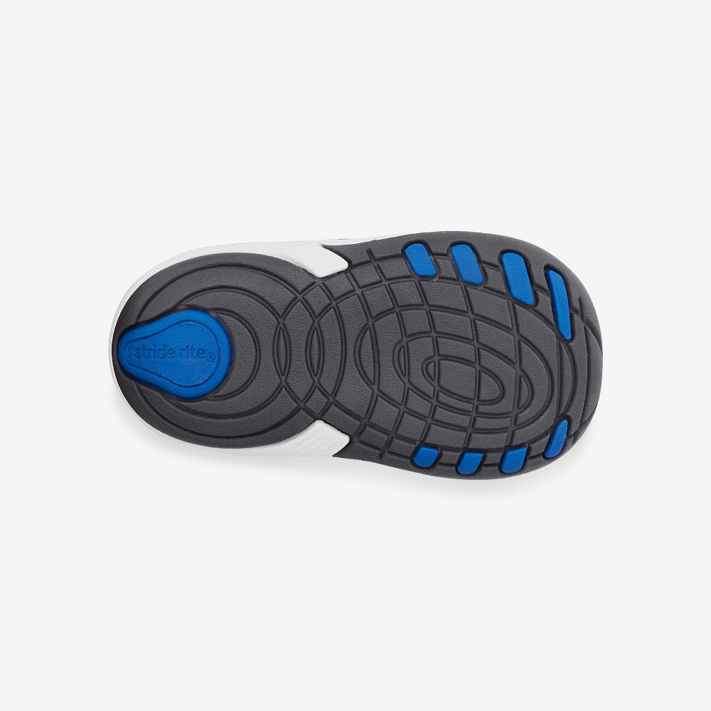 Dark Slate Gray Stride Rite Boys SRT SM Artie Sneaker Hook and Loop Charcoal