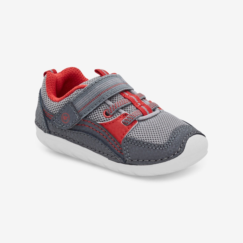 White Smoke Stride Rite Boys SM Kylo 2.0 Sneaker Hook and Loop Grey