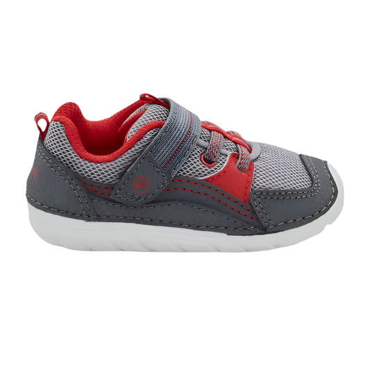 White Smoke Stride Rite Boys SM Kylo 2.0 Sneaker Hook and Loop Grey