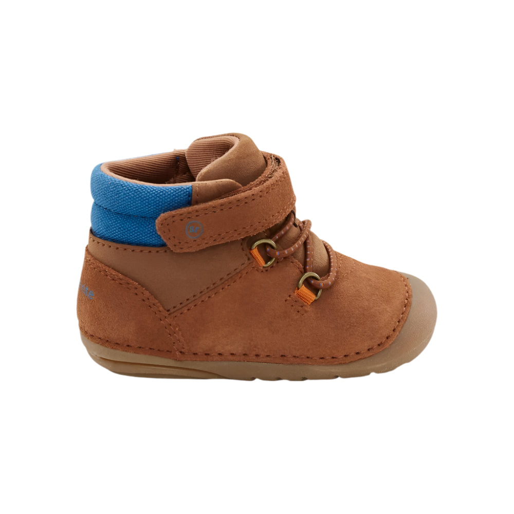 White Smoke Stride Rite Infant Boys SM Russell Hiker Boot Velcro Brown