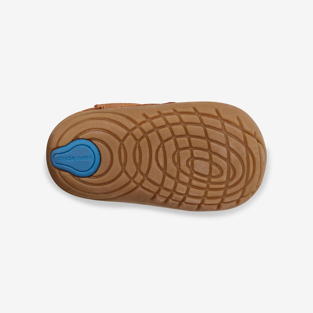 White Smoke Stride Rite Infant Boys SM Russell Hiker Boot Velcro Brown