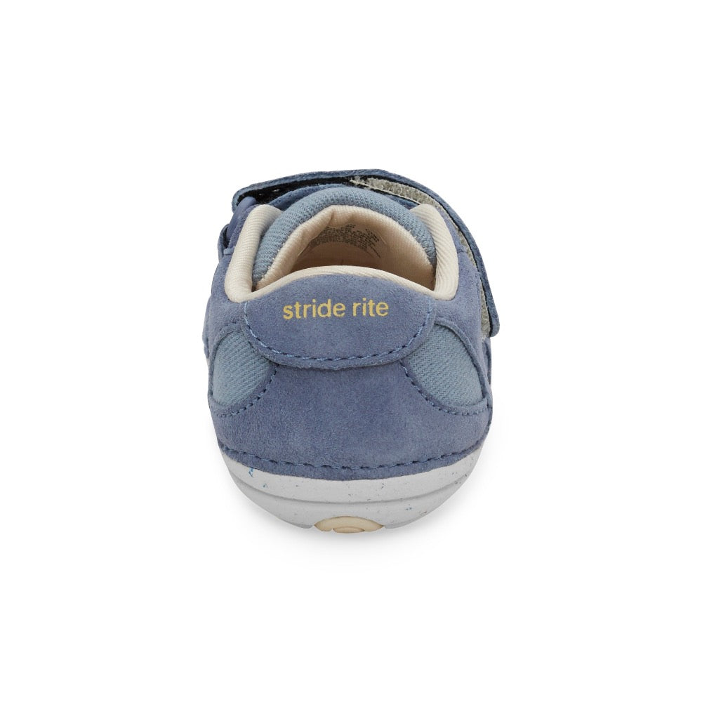 Slate Gray Stride Rite Boys SM Sprout Hook and Loop Sneaker Blue
