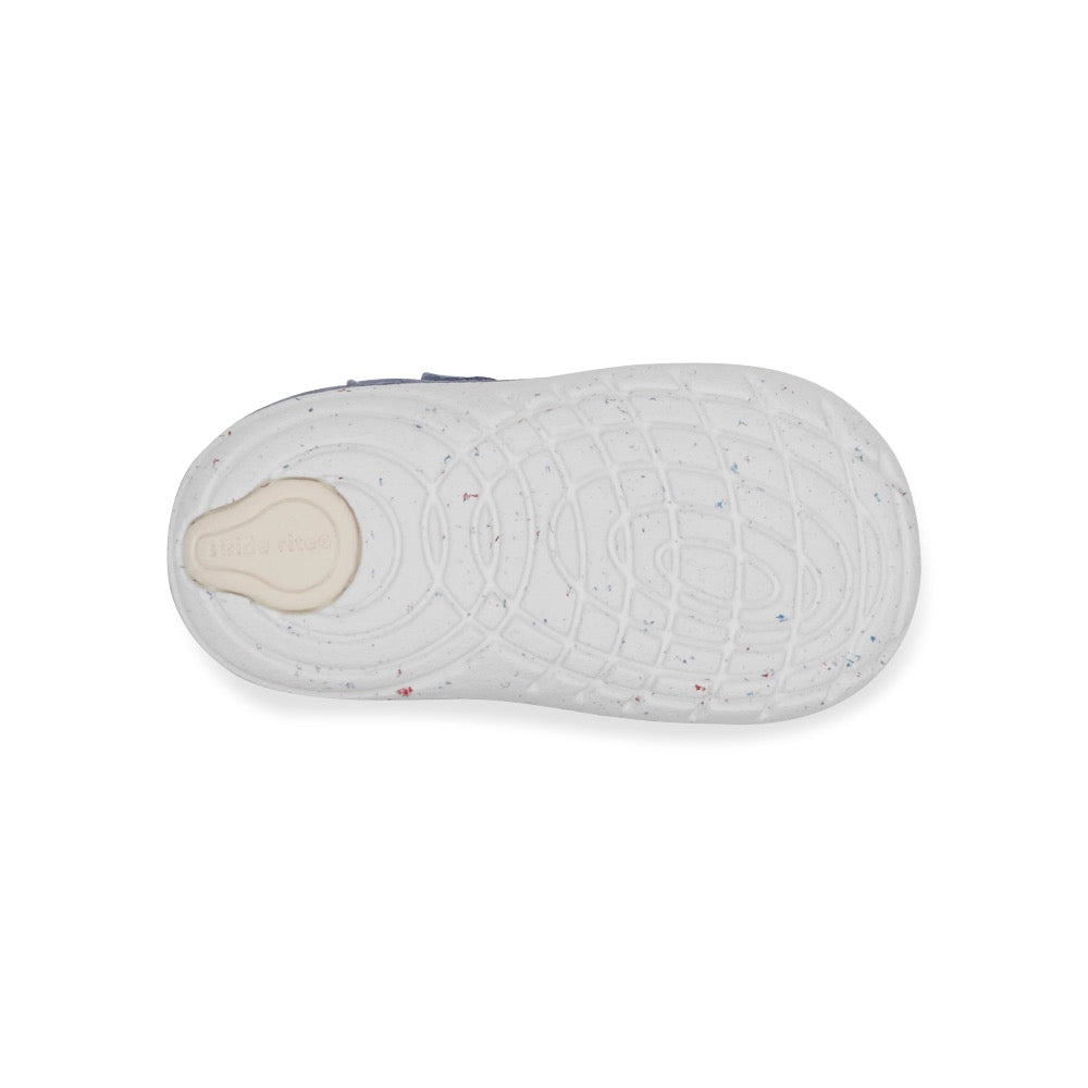 Light Gray Stride Rite Boys SM Sprout Hook and Loop Sneaker Blue