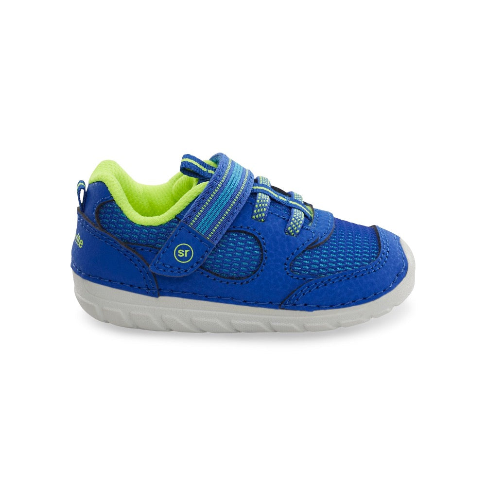 Gray Stride Rite Infant Boys SM Turbo Light-Up Velcro Bright Blue