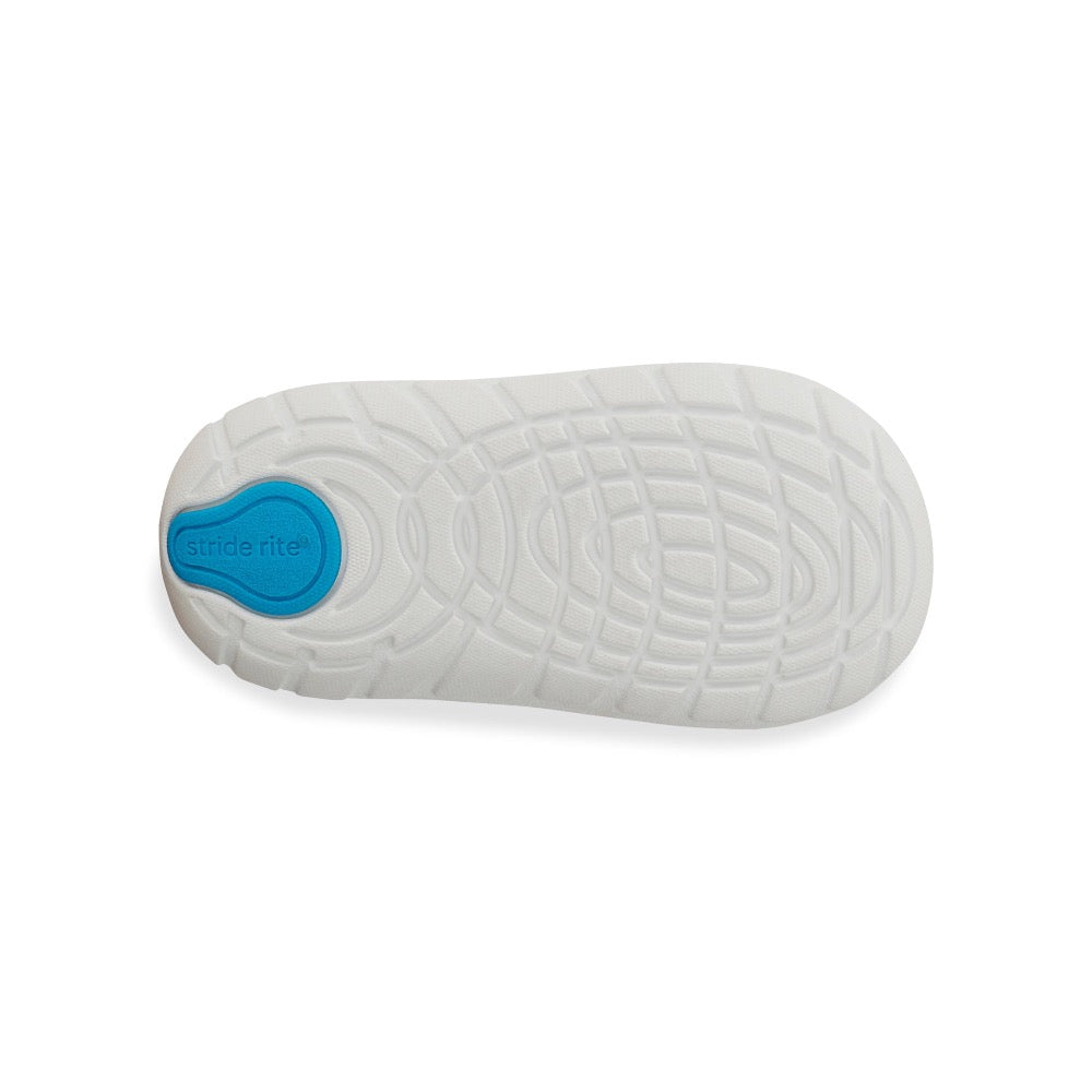 Light Gray Stride Rite Infant Boys SM Turbo Light-Up Velcro Bright Blue