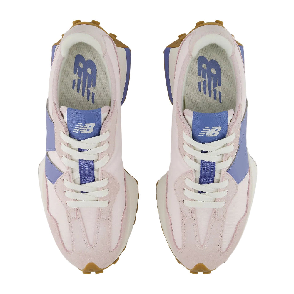 White Smoke New Balance Women's 327 Pink Salt