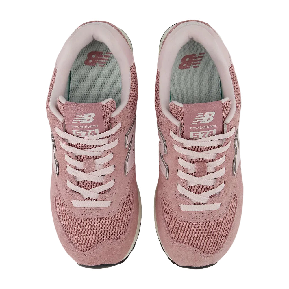 White Smoke New Balance Women's 574 Alpha Pink