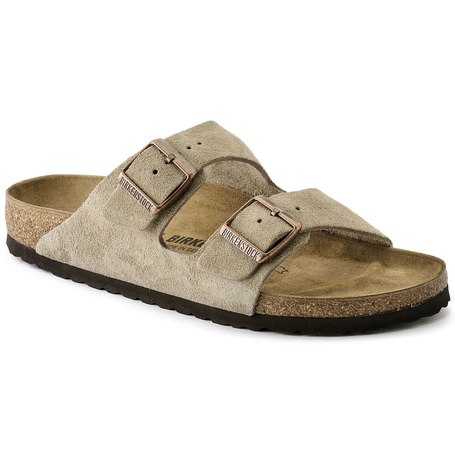 Rosy Brown Birkenstock Arizona Suede Leather Taupe