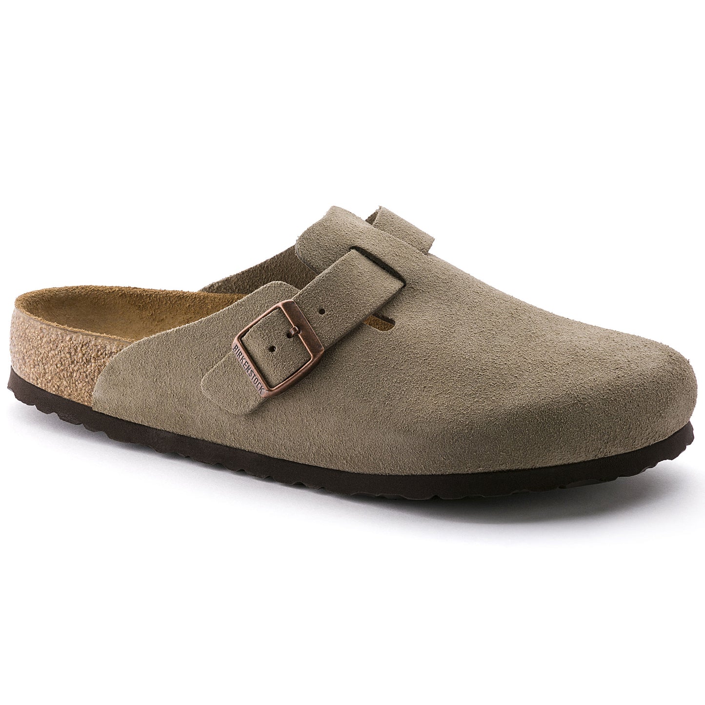 Dim Gray Birkenstock Boston Unisex Clog Taupe Suede