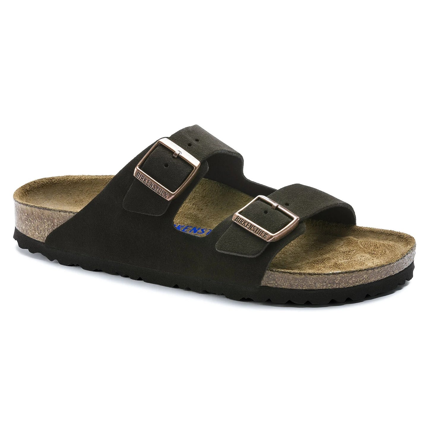 Dark Slate Gray Birkenstock Arizona Soft Footbed Suede Leather Mocha