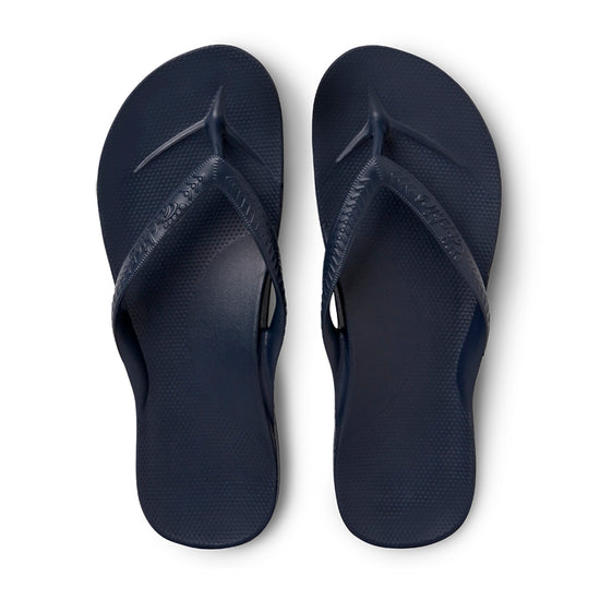 Dark Slate Gray Archies Arch Support Flip Flops Navy
