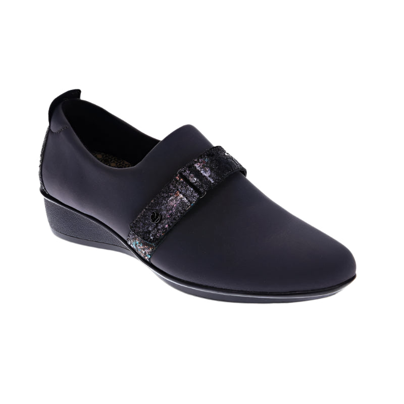 Dark Slate Gray Revere Women's Genoa Stretch Loafer Graphite