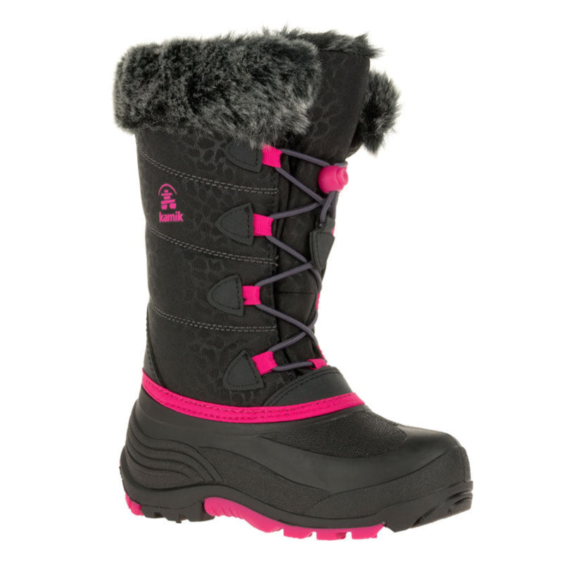 Dark Slate Gray Kamik Kids Snowgypsy Boot Black/Rose