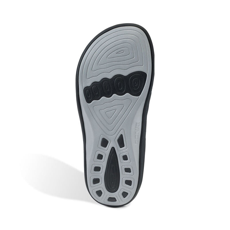 Dark Gray Aetrex Men's Maui Orthotic Flips