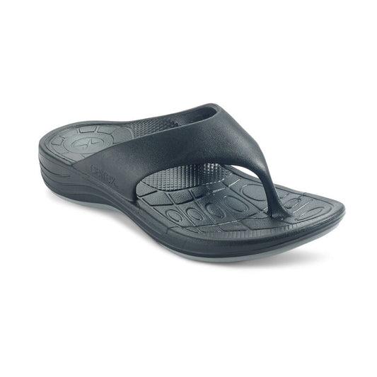 Dim Gray Aetrex Men's Maui Orthotic Flips