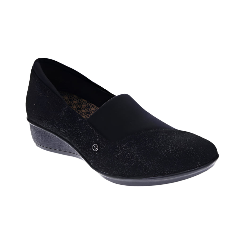 Black Revere Women's Naples Stretch Loafer Midnight