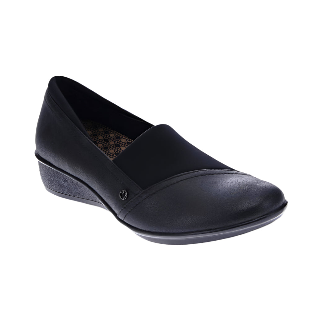 Dark Slate Gray Revere Women's Naples Stretch Loafer Onyx