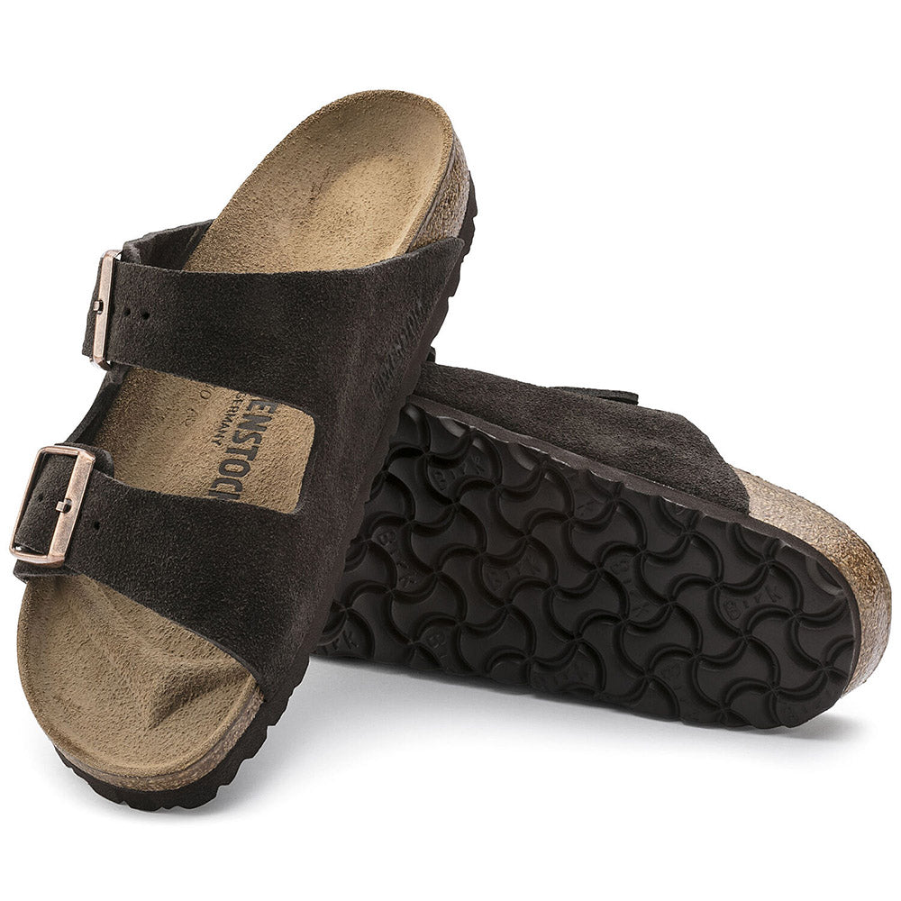 Dark Slate Gray Birkenstock Arizona Suede Leather Mocha