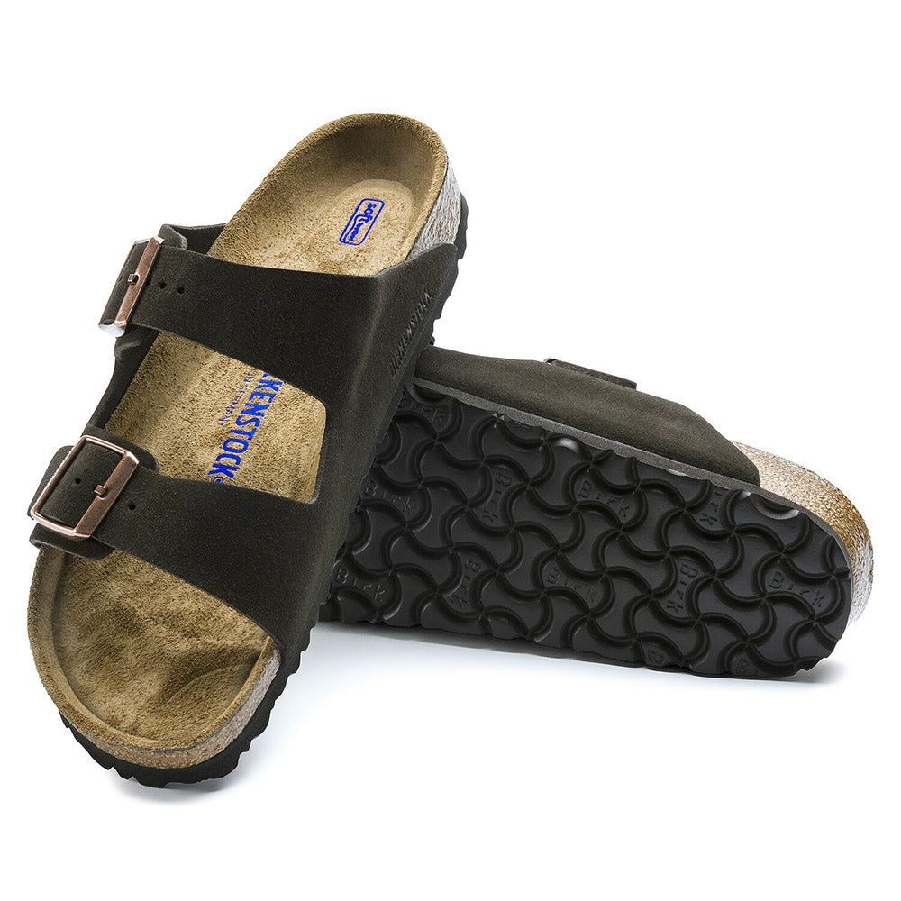 Dark Slate Gray Birkenstock Arizona Soft Footbed Suede Leather Mocha