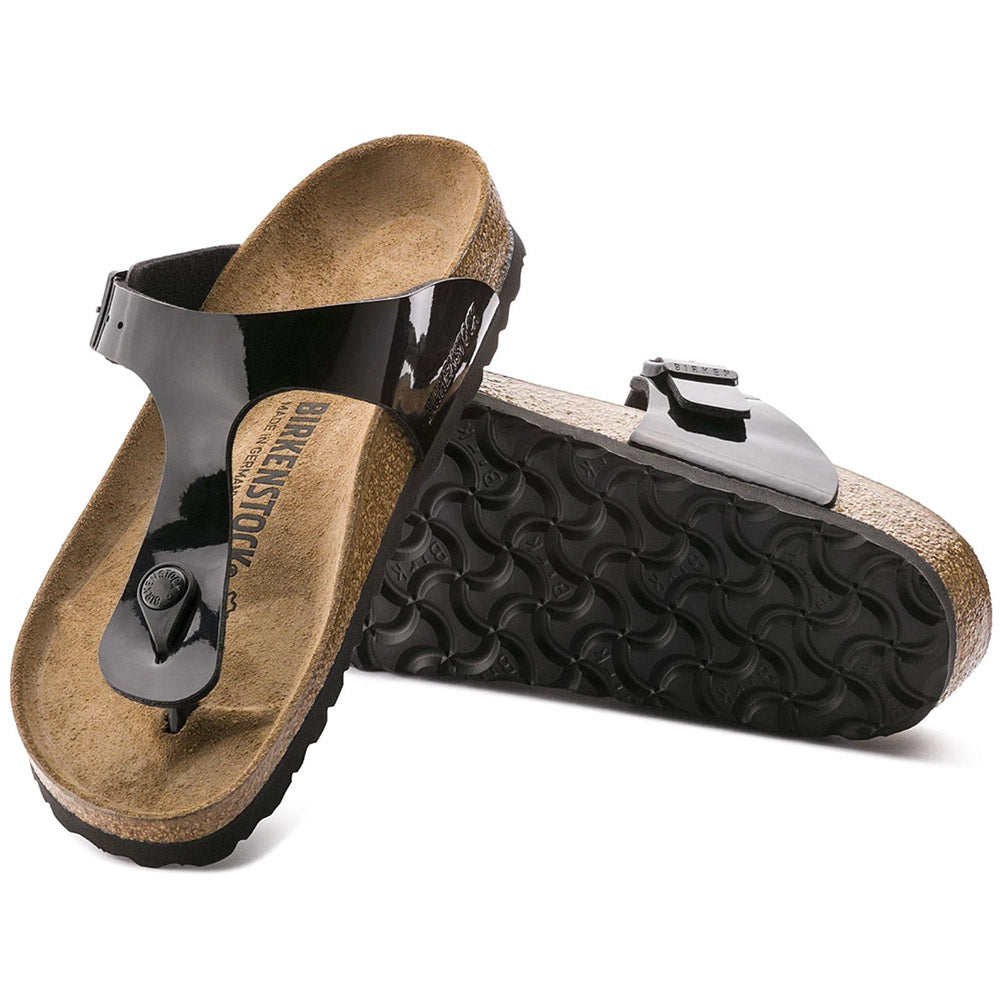 Dark Slate Gray Birkenstock Gizeh Black Patent Birko-Flor