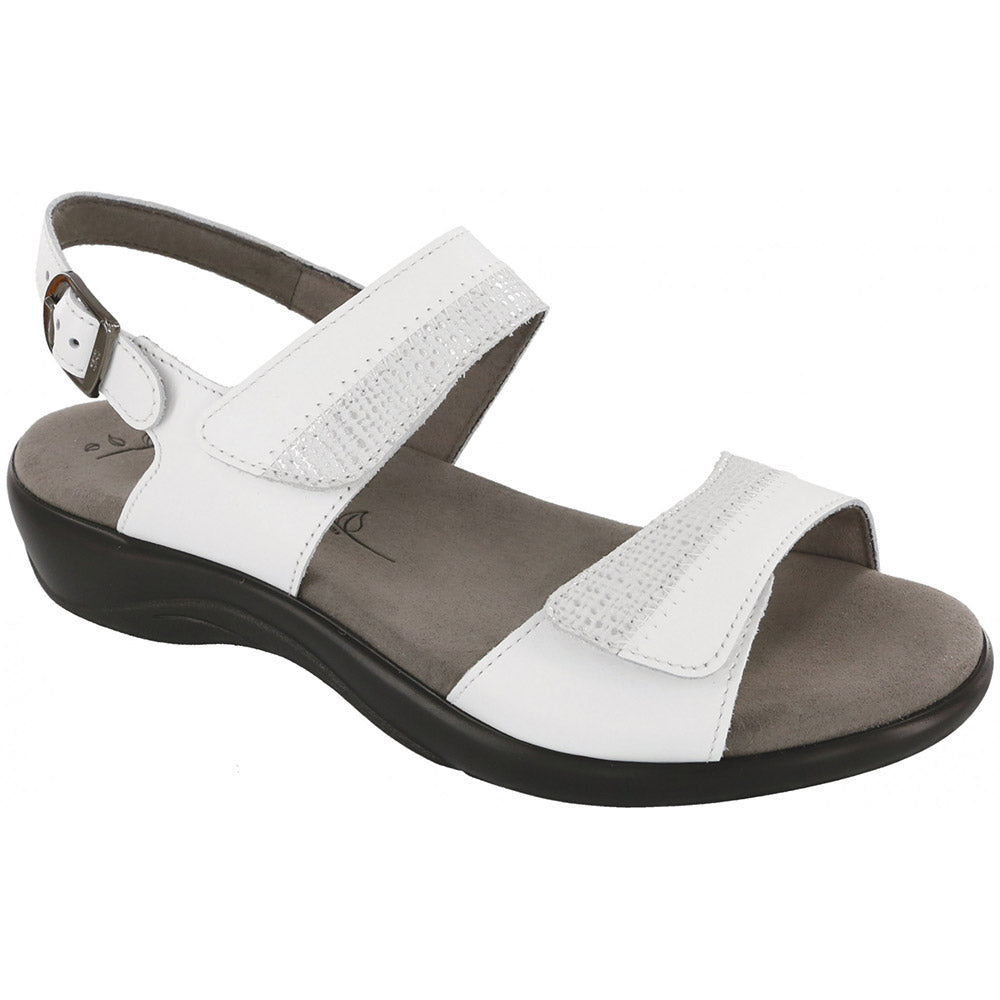 Dark Olive Green Sas Women's Nudu Sandal White