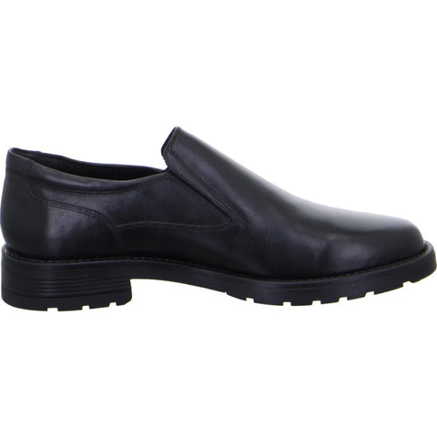 Dark Slate Gray Ara Men's Akron Allesio Slip On Shoe Black Leather