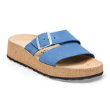 Dark Gray Birkenstock Women's Almina Nubuck Leather / Elemental Blue