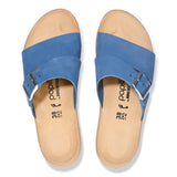 Steel Blue Birkenstock Women's Almina Nubuck Leather / Elemental Blue