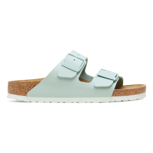 Light Gray Birkenstock Women's Arizona Birko-Flor Surf Green