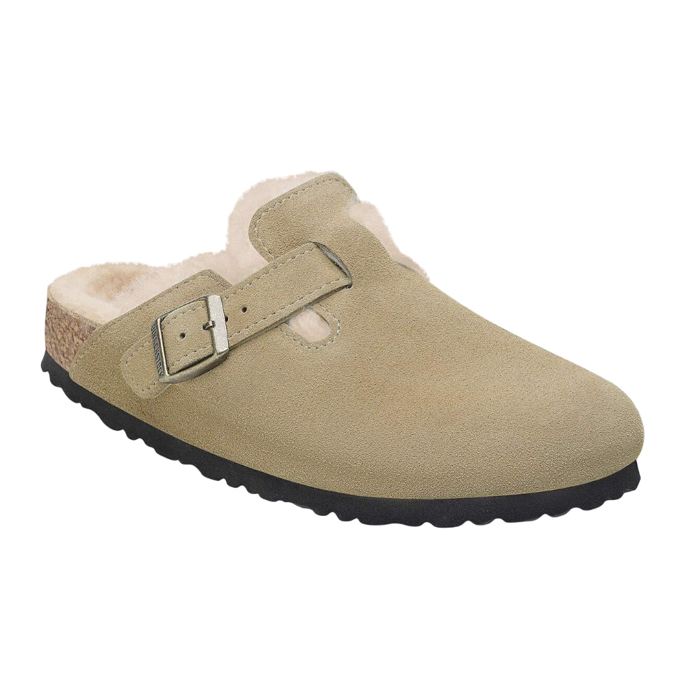 Rosy Brown Birkenstock Unisex Boston Shearling Taupe