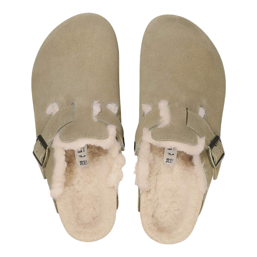 Rosy Brown Birkenstock Unisex Boston Shearling Taupe