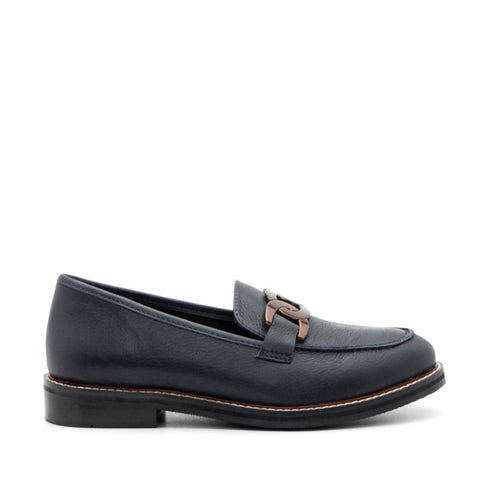 Ara Women's Kyle II Chain Loafer Navy Calf Leather