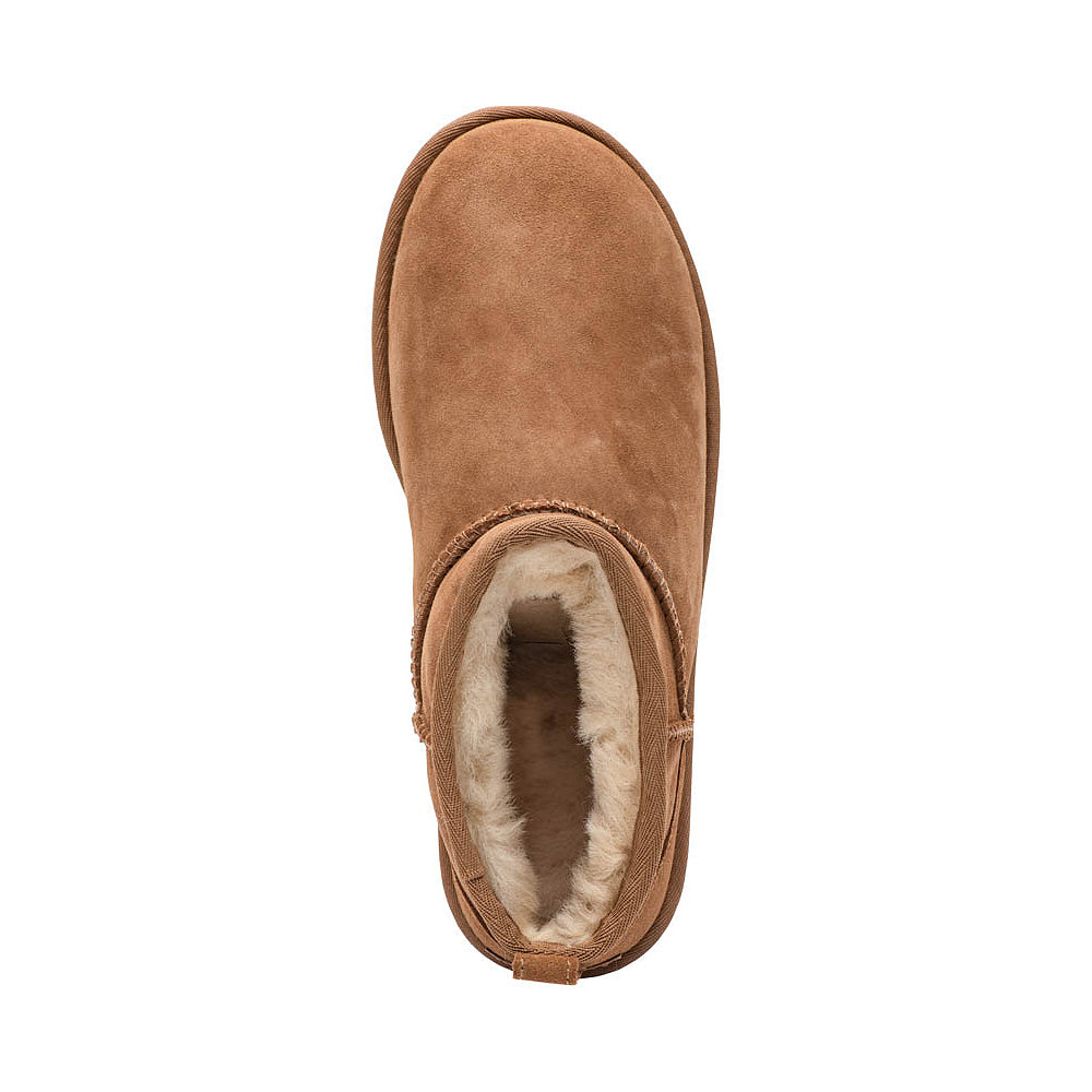 Sienna Ugg Big Girls Classic Ultra Mini Suede Boot Chestnut