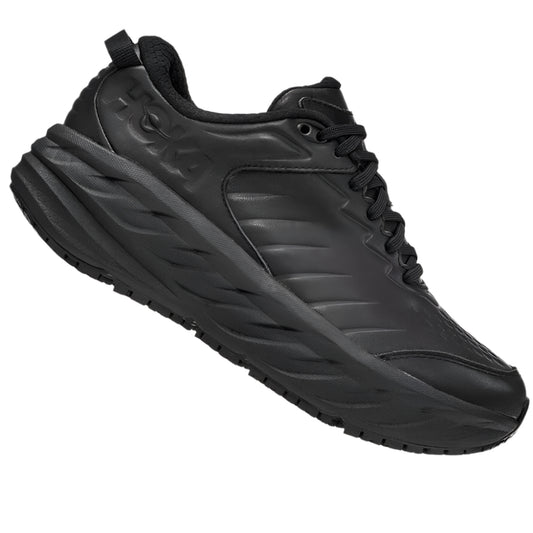 Dark Slate Gray Hoka Men's Bondi Slip Resistant Black / Black Wide