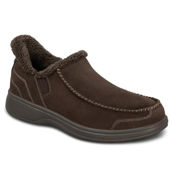 Dark Slate Gray OrthoFeet Men's Vito Arch Support Slipper Chocolate