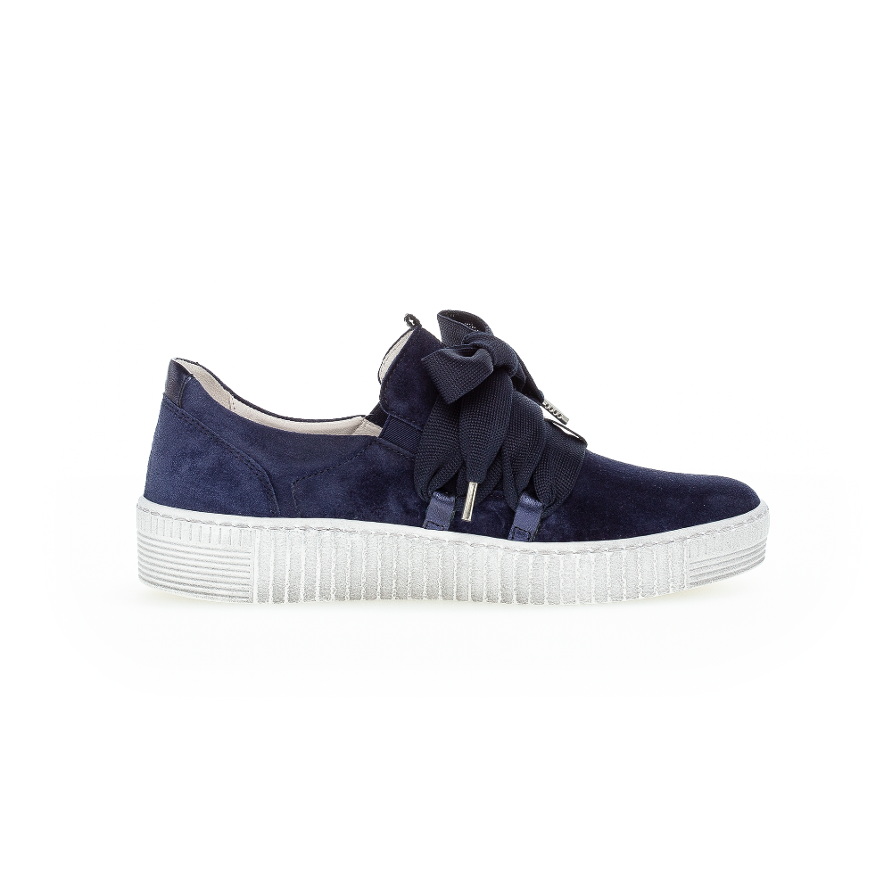 Dark Slate Gray Gabor Women's Bow Sneaker Marine / Velour