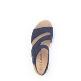 Light Gray Gabor Ankle Strap Velcro Sandal Nightblue / Darkblue