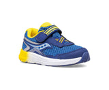 Pale Goldenrod Saucony Toddler/Little Boys Ride 10 Jr. Velcro Sneaker Blue / Yellow