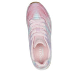 Gray Skechers Big Girls Uno Gen1 - Marble Sweetheart Pink / Multi