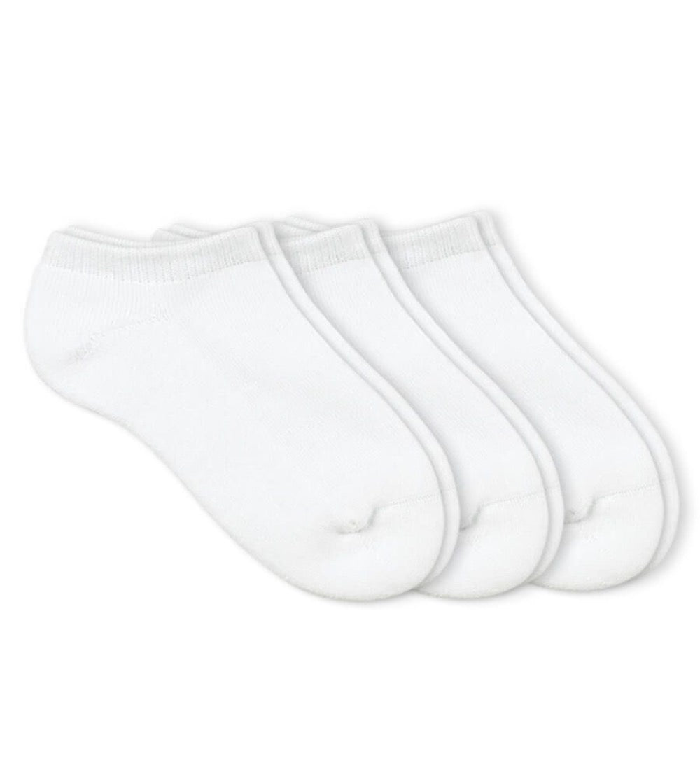 White Smoke Jefferies Socks Boys and Girls Seamless Smooth Toe Sport Low Cut Socks White 3 Pack