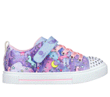 Light Gray Skechers Little Girls Twinkle Sparks - Unicorn Dreaming Velcro Purple / Multi