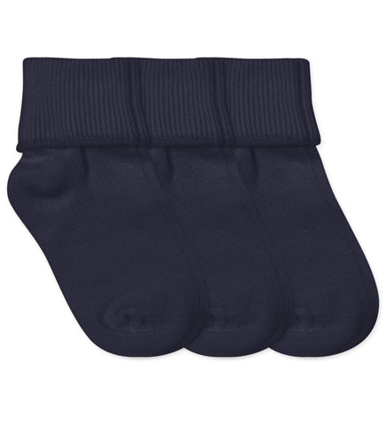 Dark Slate Gray Jefferies Socks Boys and Girls Seamless Smooth Toe Turn Cuff Socks Navy (1 Pair)