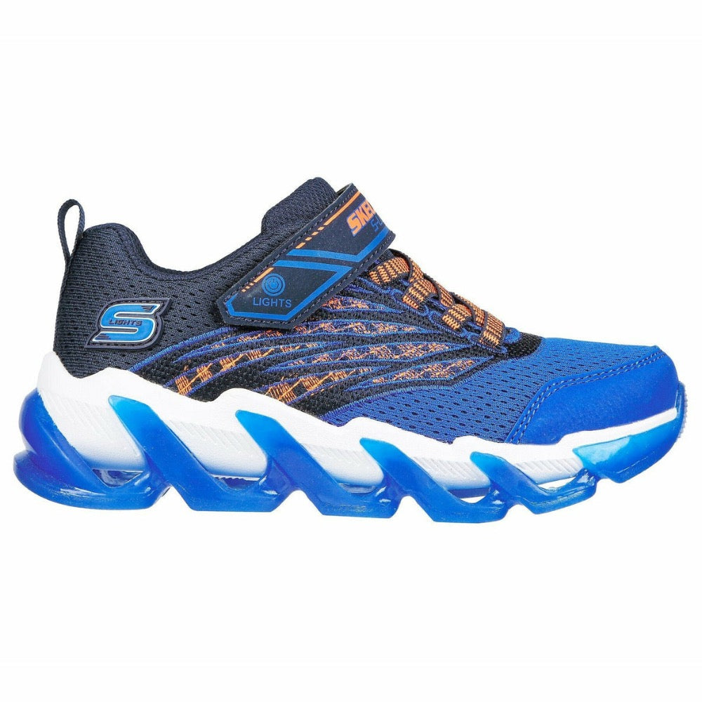 Steel Blue Skechers Little Boys S Lights: Mega Surge Velcro Navy / Blue