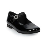 Light Gray Valencia Imports (Rachel Shoes) Little Girls Mary Jane w/ Velcro Strap Black Patent