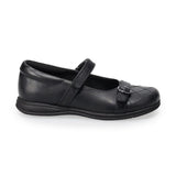 Dark Slate Gray Valencia Imports (Rachel Shoes) Big Girls Bethann Mary Jane w/ Velcro Strap Black