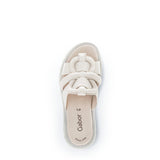 Light Gray Gabor Women's Sandal White / Beige Leather