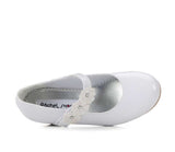 Light Gray Valencia Imports (Rachel Shoes) Girls Adeline White Patent